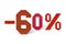 Origami text of discount sale 60 percent