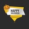 Origami Vector infographic colorful banner. Happy Halloween