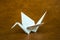 Origami white paper crane