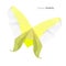 Origami yellow butterfly