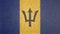 Original 3D image, flag of Barbados.