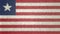Original 3D image of the flag of Liberia.