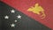 Original 3D image of the flag of Papua New Guinea.