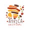 Original abstract african logo with doodle elements