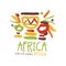 Original african tribal doodle logo