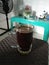 Original black coffee in morning