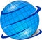 Original blue globe with shadow