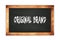 ORIGINAL  BRAND text written on wooden frame school blackboard