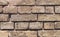 Original brick masonry of fired clay bricks