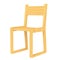 The original bright wooden chair. 3d rendering