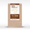 The Original Coffee Cream Chocolate. Craft Paper Bag Product Label. Abstract Vector Packaging Design Layout with