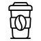 Original coffee cup icon, outline style