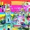 Original contemporary digital art of Kyiv Ukraine cityscape, travel card