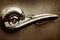 Original designer shiny door handle on grey brown door