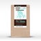 The Original Extra Dark Chocolate. Craft Paper Bag Product Label. Abstract Vector Packaging Design Layout with Realistic