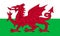 Original flag of Wales in official colors and correct proportions. Welsh flag vector