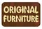 Original furniture, Wood art inlay lettering, corporate banner, wood craft industry, furniture production, wooden texture in light