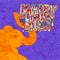 Original Happy Holi design with head elephants on floral indian