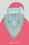 Original hipster santa claus, modern graphic style