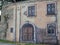 Original image of historical house painted on the wall, town Prostejov