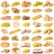 Original italian pasta and bread collage