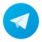Original logo, web icon of the popular Telegram messenger - Vector