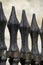 Original medieval iron fence