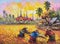 Original oil painting on canvas - farmer life