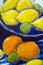 Original oil painting close up detail - lemons and limes