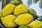 Original oil painting close up detail - lemons and limes