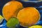 Original oil painting close up detail - oranges