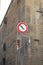 Original road signs in Florence, Italy. Social art of the artist Clet Abraham.