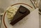 Original Sacher Torte served with whipped cream