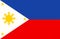 original and simple Republic of The Philippines flag isolated in official colors and Proportion CorrectlyThe Philippines