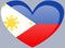 original and simple Republic of The Philippines flag isolated in official colors and Proportion CorrectlyThe Philippines