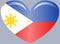 original and simple Republic of The Philippines flag isolated in official colors and Proportion CorrectlyThe Philippines