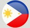 original and simple Republic of The Philippines flag isolated in official colors and Proportion CorrectlyThe Philippines