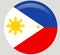 original and simple Republic of The Philippines flag isolated in official colors and Proportion CorrectlyThe Philippines