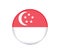 original and simple Republic of Singapore flag isolated vector in official colors and Proportion Correctly The Singapore is a memb