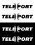 Original teleport logo, isolated vector on white background