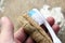 Original toothbrush miswak with modern toothbrush