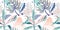 original trendy seamless artistic flower pattern, beautiful tropical floral exotic background