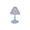 Original watercolor illustration classic bedside table lamp with grey lampshade