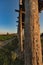 Original wooden structure of the U Bein Bridge over Taungthaman Lake Amarapura Myanmar