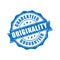 Originality guaranteed vector stamp