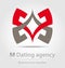 Originally created dating agency business icon
