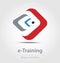 Originally created e-training vector business icon