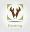 Originally created hunting vector business icon