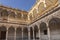 Orihuela, Spain - November 16, 2019: Cloisters of the Holy Cathedral of El Slavador in the town of Orihuela on the Costa