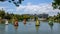 Orixas Statues of Candomble traditional African saints in front of Arena Fonte Nova Stadium in Dique do Tororo - Salvador, Brazil